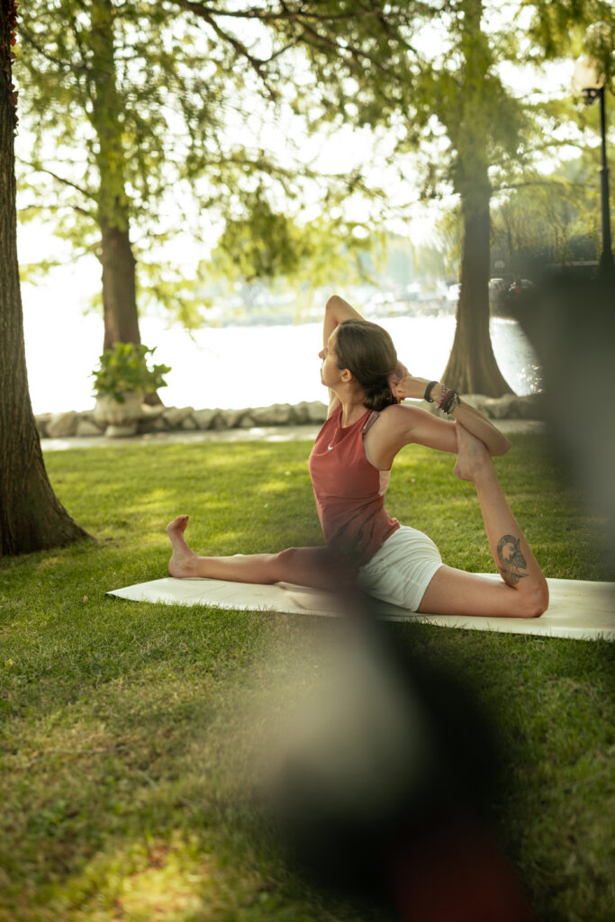 Yoga and activities in the park
